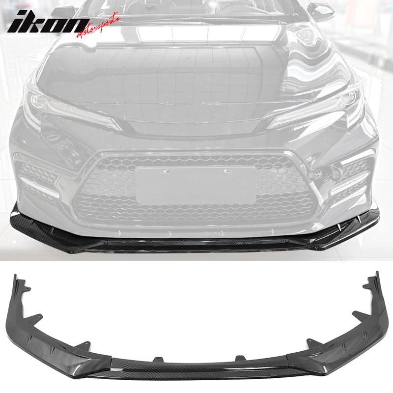 2020-2022 Toyota Corolla SE XSE 4Dr IKON Style Front Bumper Lip PP 3PC - Image 14