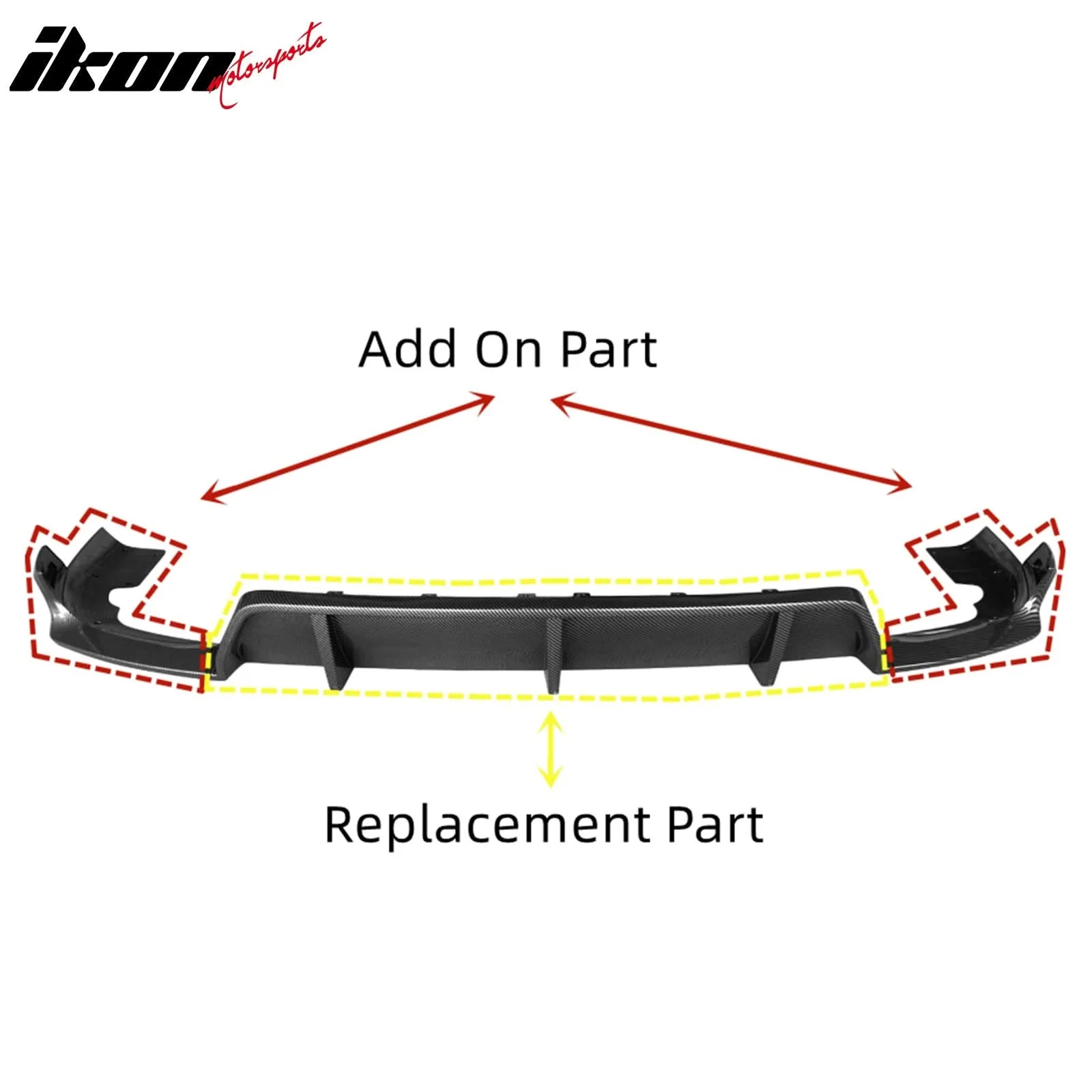 2020-2023 Bmw G06 X6 Ikon Style Gloss Black Rear Bumper Diffuser-pp - Image 11