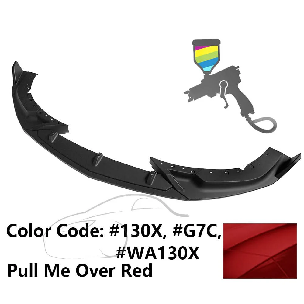 2020-2023 Cadillac CT4 IKON Style Painted Front Bumper Lip PP 3PCS - Image 14