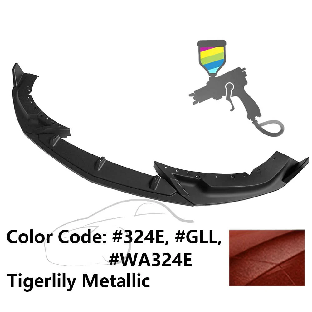 2020-2023 Cadillac CT4 IKON Style Painted Front Bumper Lip PP 3PCS - Image 17