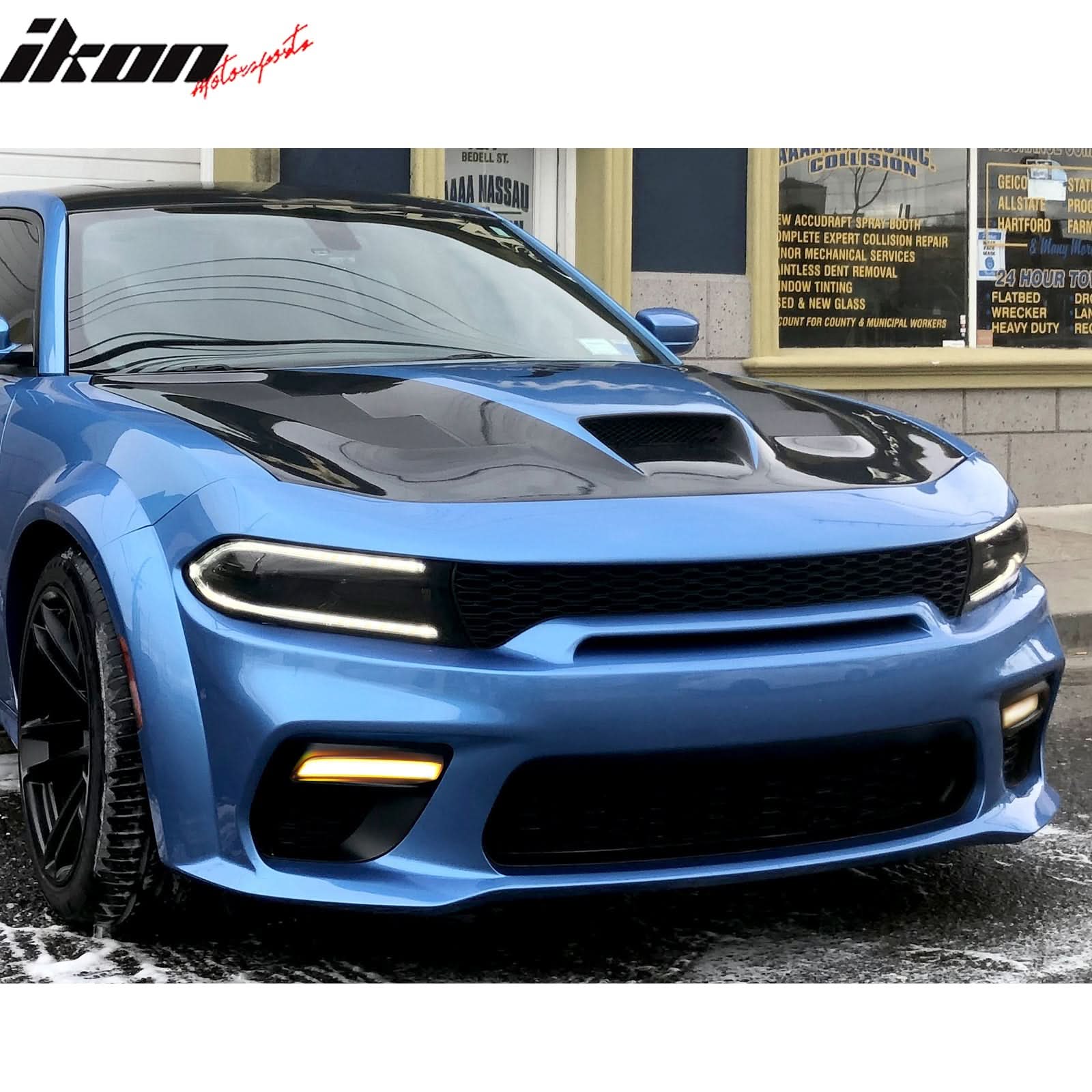 2020-2023 Dodge Charger Widebody Front Bumper Cover W/ Grille LED PP - Image 2