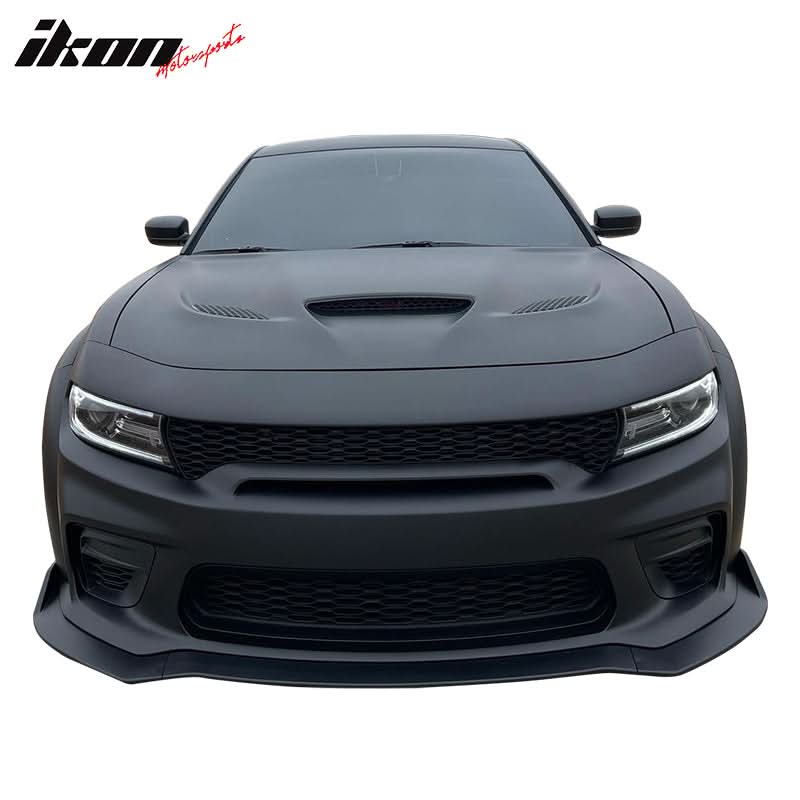 2020-2023 Dodge Charger Widebody IKON V1 Style Front Bumper Lip 3PCS - Image 9