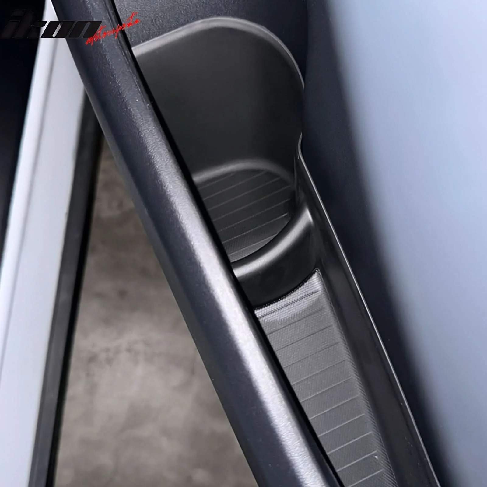2020-2023 Tesla Model Y Black Door Side Storage Box Injection TPE 4PCS - Image 3