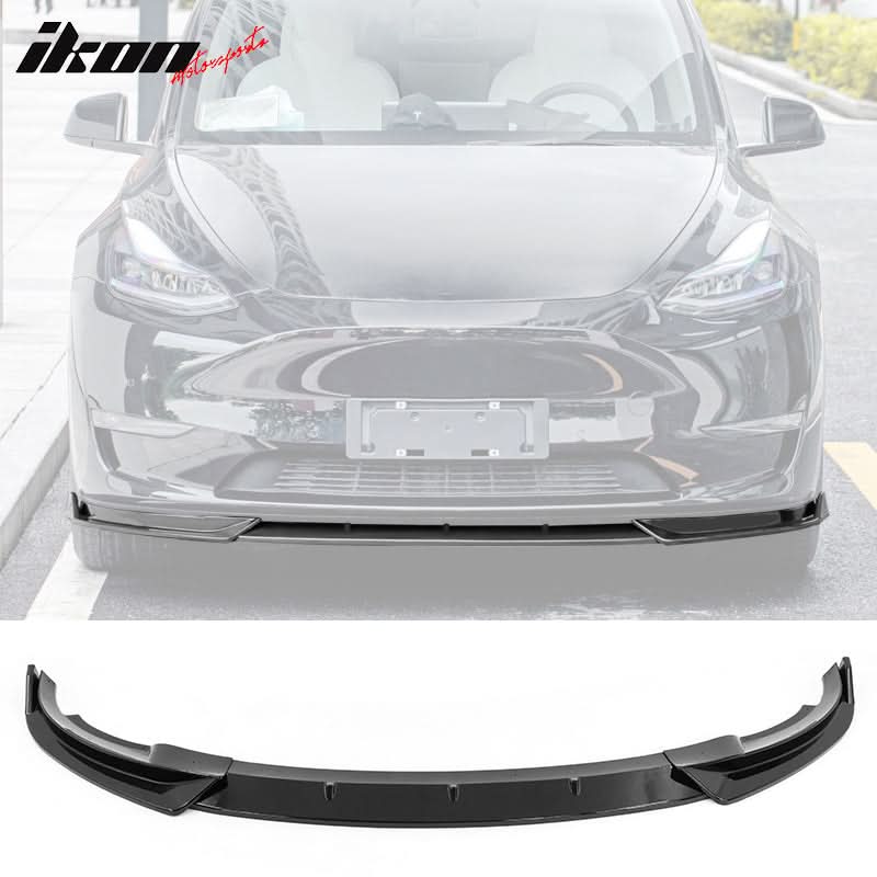 2020-2023 Tesla Y IKON Style Front Bumper Lip PP 3PC - Image 8