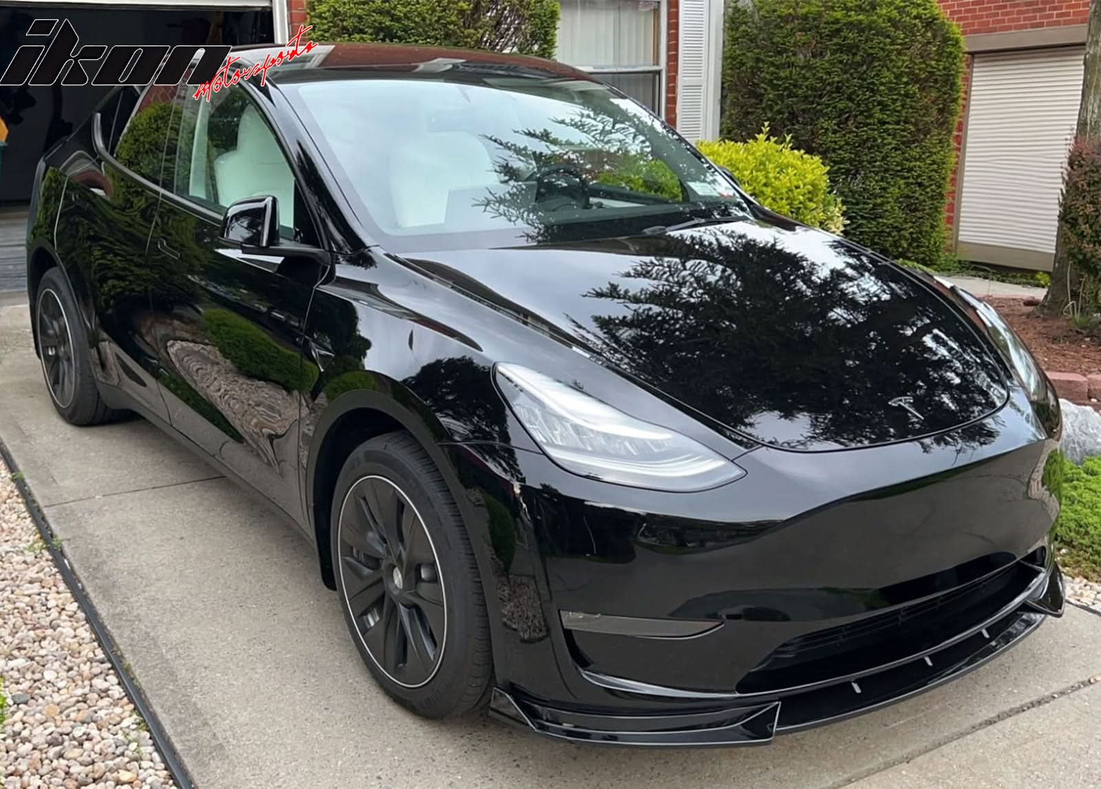 2020-2023 Tesla Y IKON Style Front Bumper Lip PP 3PC - Image 9
