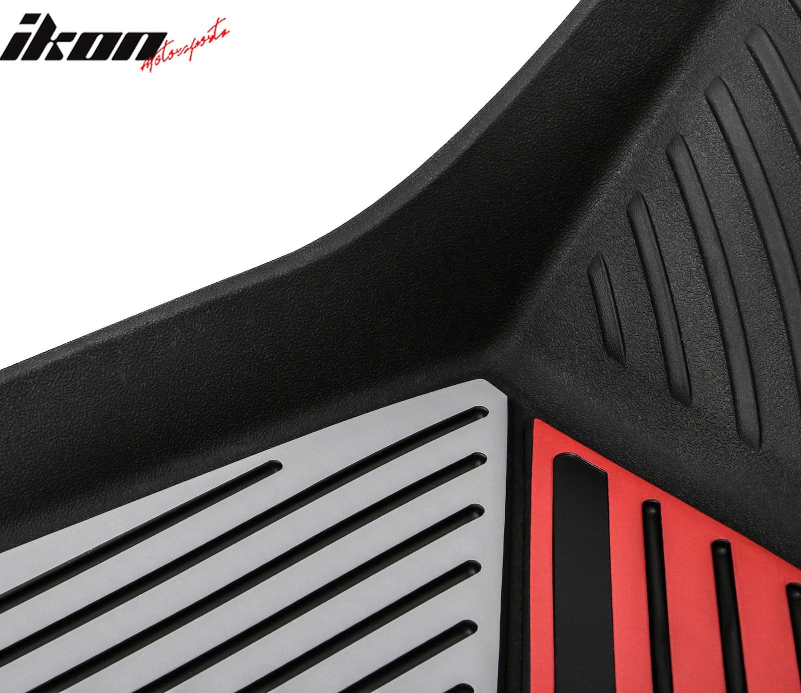 2020-2024 Tesla Model Y 3D Floor Mats Black& Gray& Red TPE Injection - Image 12