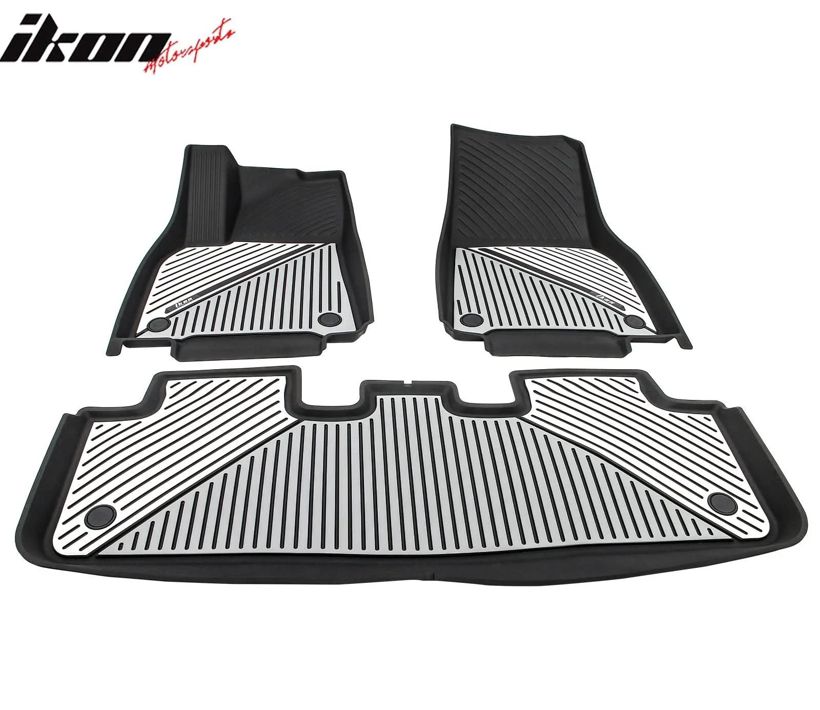 2020-2024 Tesla Model Y 3D Floor Mats Black& Gray& White TPE Injection - Image 5