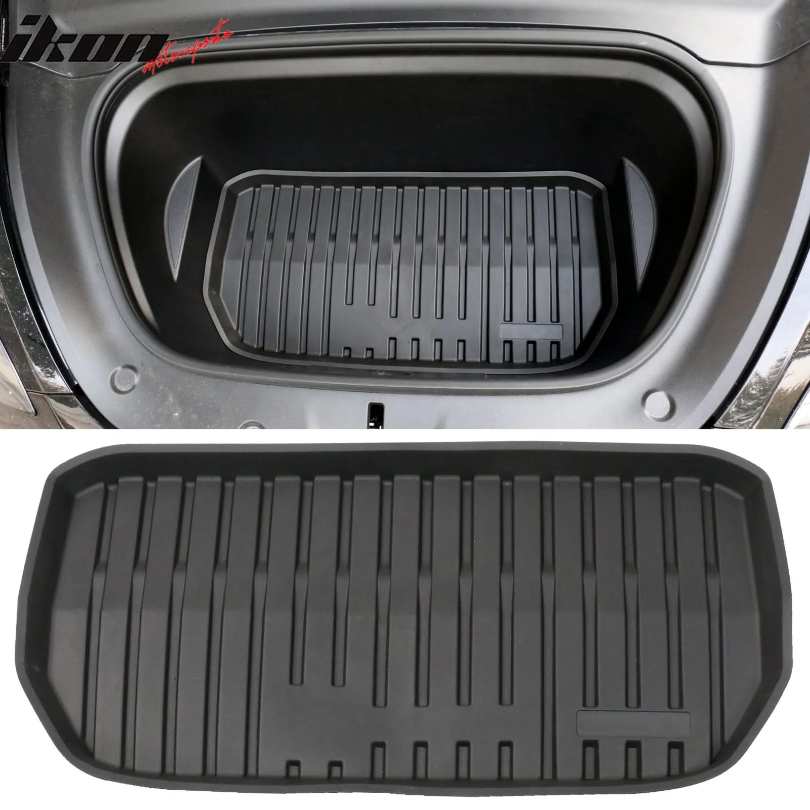 2020-2024 Tesla Model Y Black Trunk Mats Cargo Liner Injection TPE - Image 4