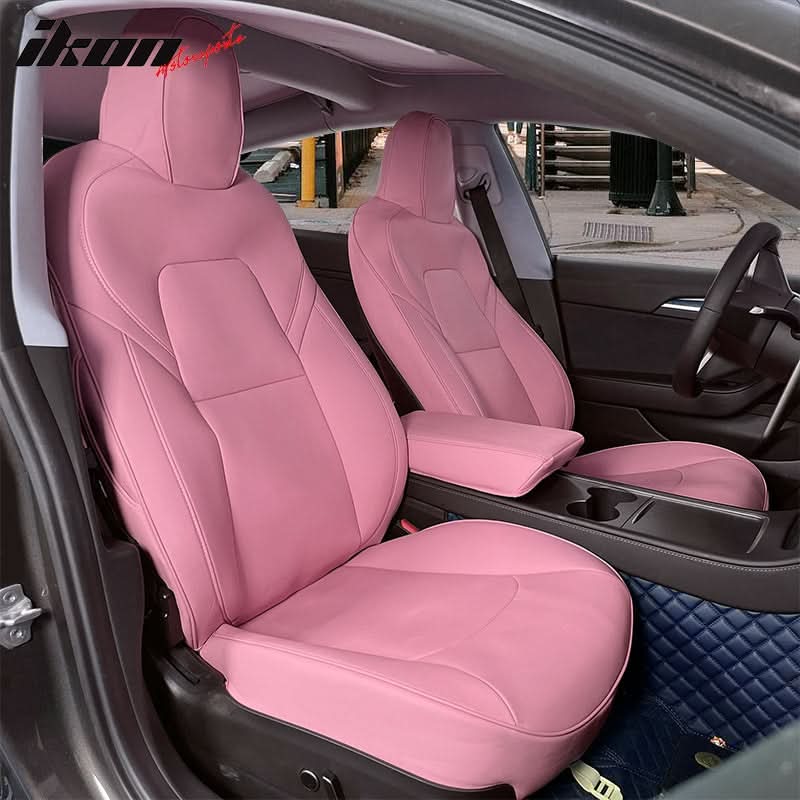 2020-2024 Tesla Model Y Front Rear 5-Seat Seat Covers Leather - Image 10