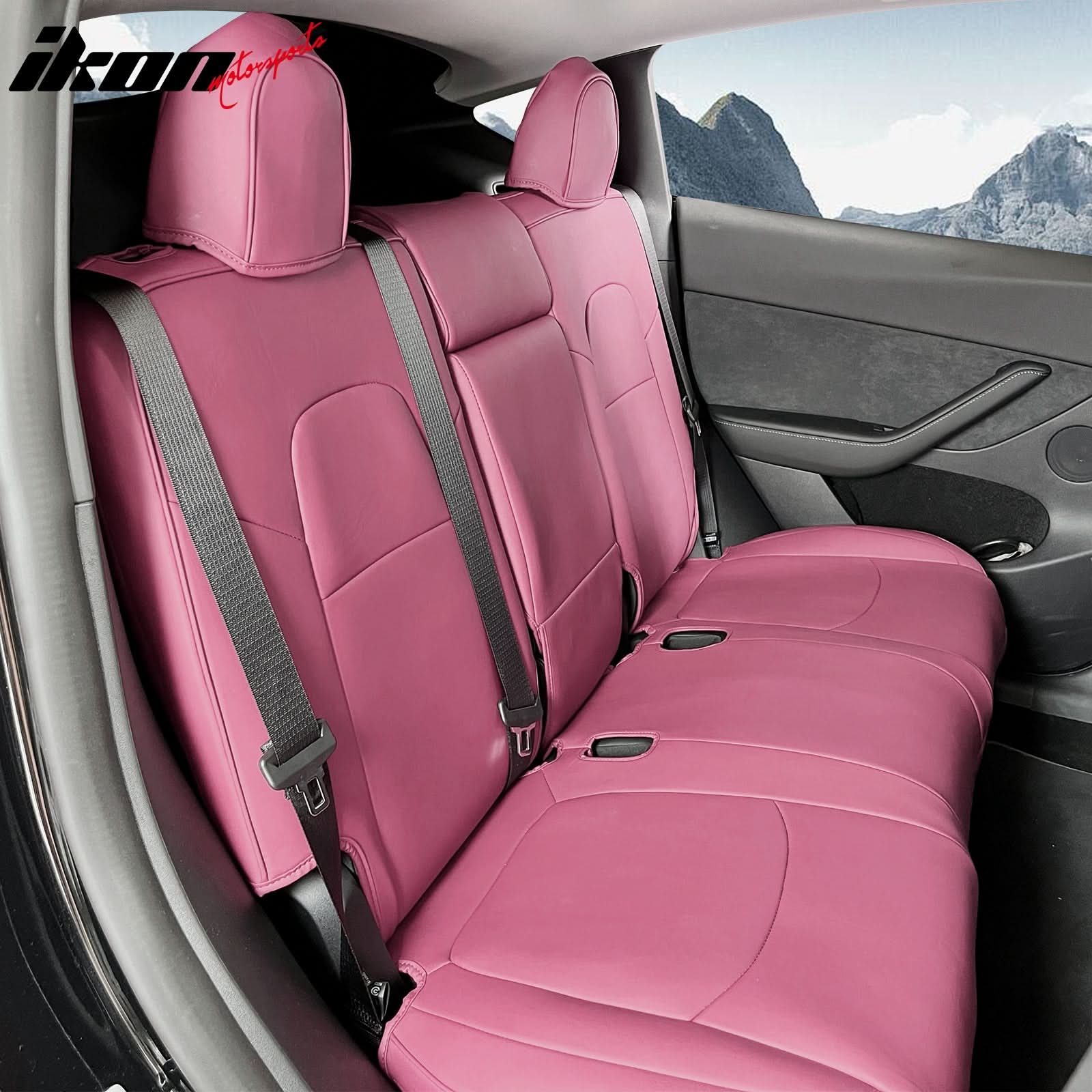 2020-2024 Tesla Model Y Front Rear 5-Seat Seat Covers Leather - Image 11