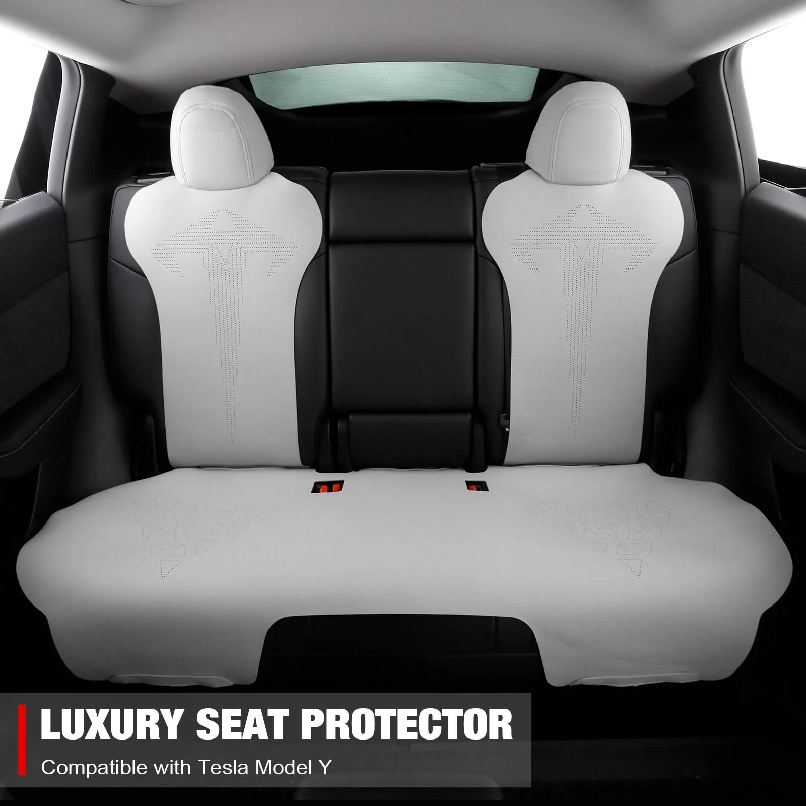 2020-2024 Tesla Model Y Seat Covers Cushions V1 Suede Leather - Image 12