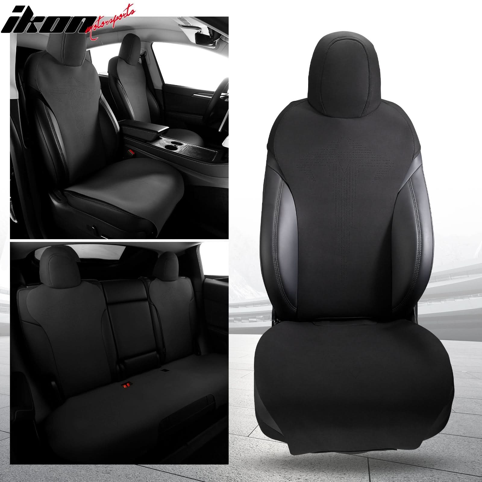 2020-2024 Tesla Model Y Seat Covers Cushions V1 Suede Leather - Image 16