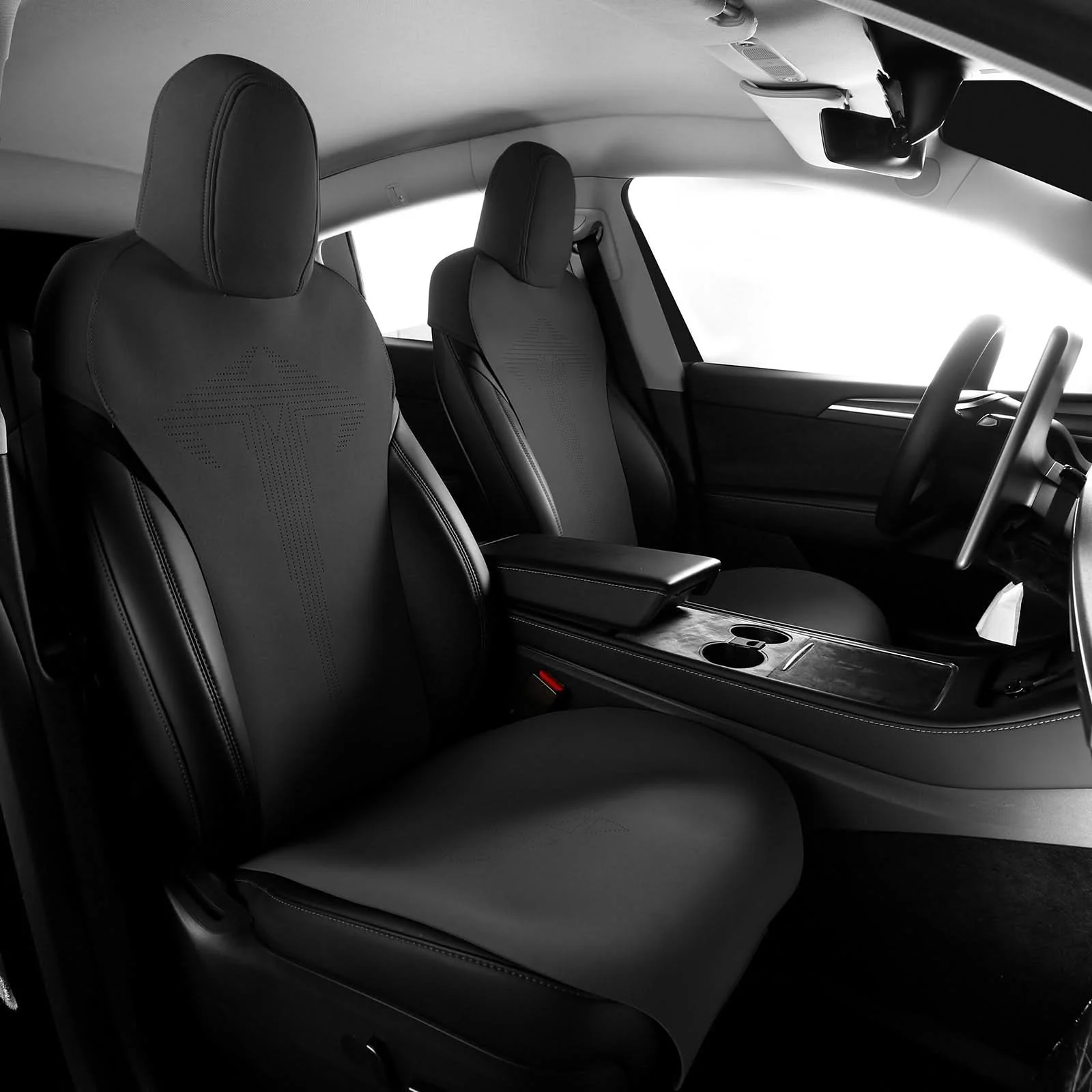 2020-2024 Tesla Model Y Seat Covers Cushions V1 Suede Leather - Image 17