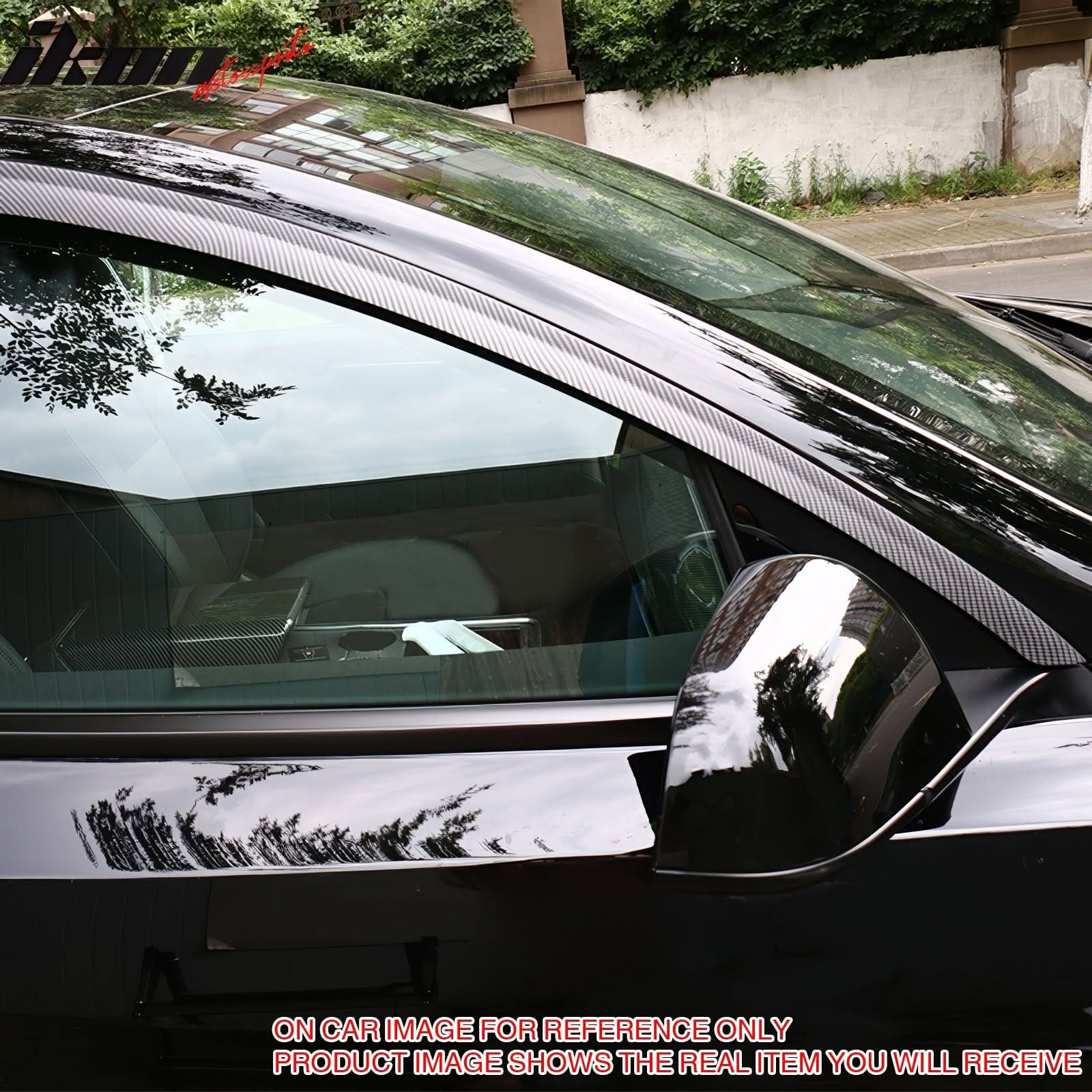 2020-2024 Tesla Model Y Tape-on Chrome Window Visors ABS 4PCS - Image 2