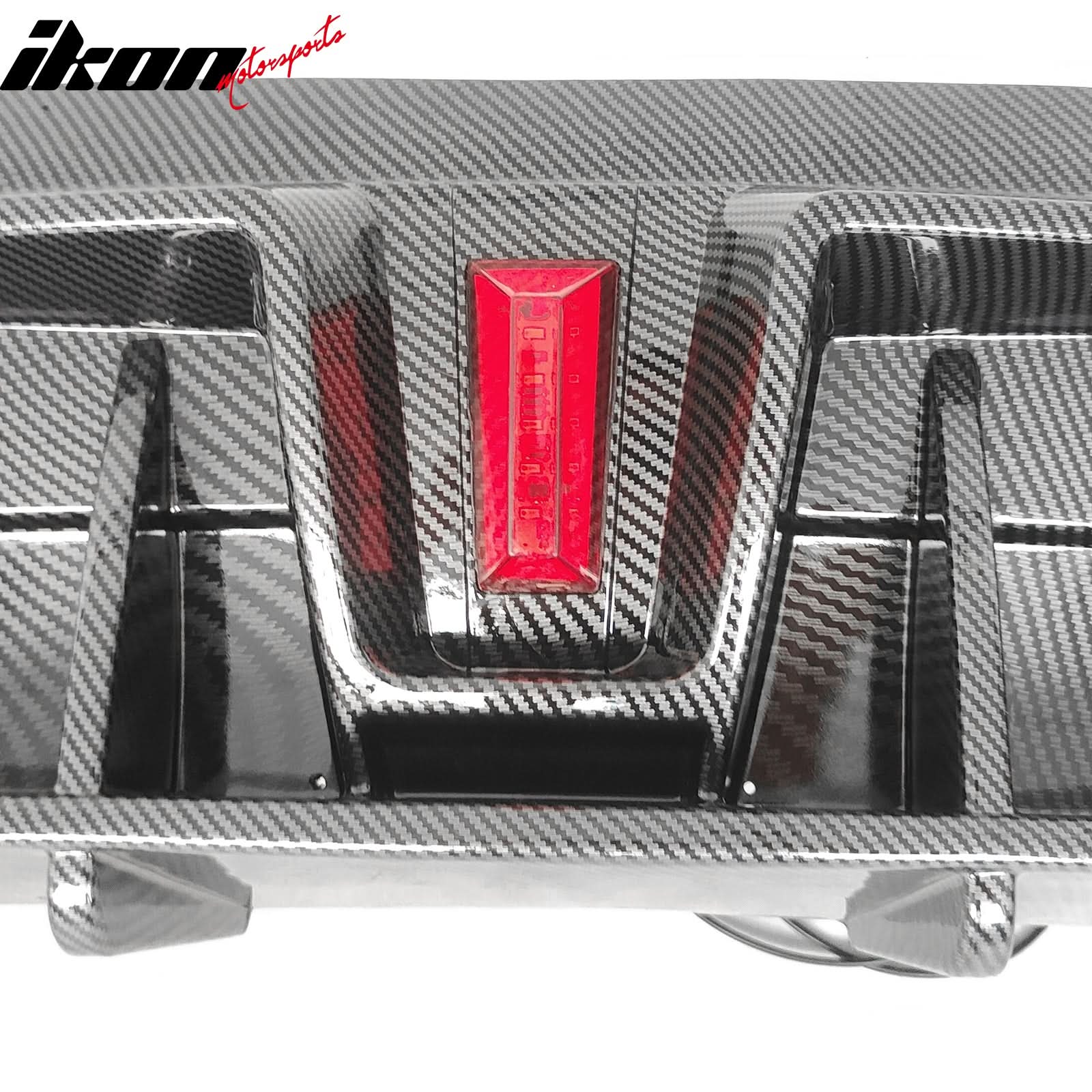 2020-2024 Tesla Y IKON Carbon Fiber Print Rear Lip W/ Rear Aprons PP - Image 9