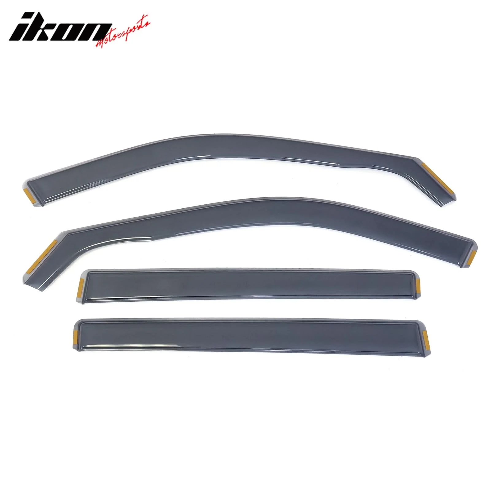 2020-2024 Toyota Highlander PC Side Window Visors w/ Chrome Trim 4PCS - Image 5