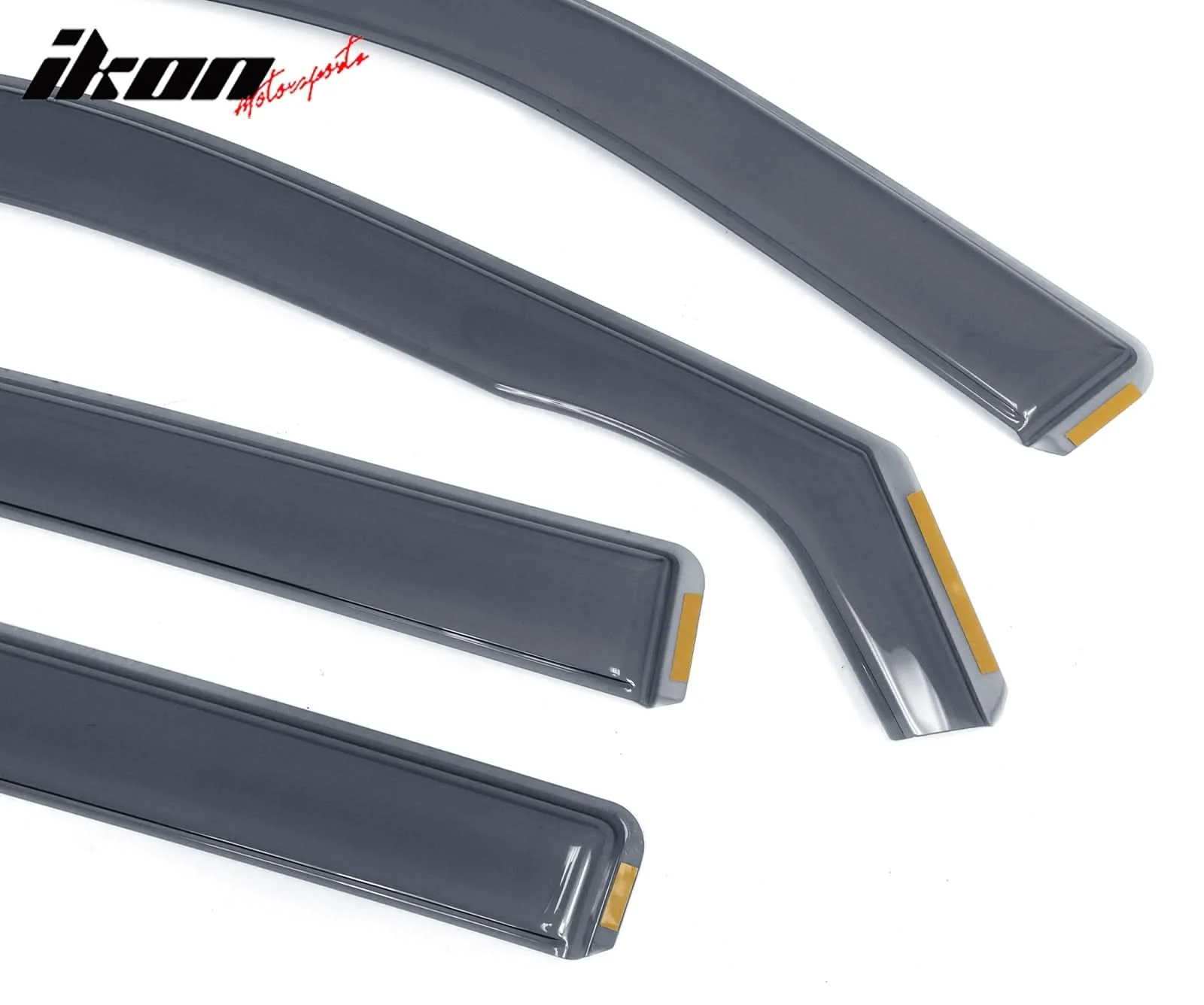 2020-2024 Toyota Highlander PC Side Window Visors w/ Chrome Trim 4PCS - Image 6