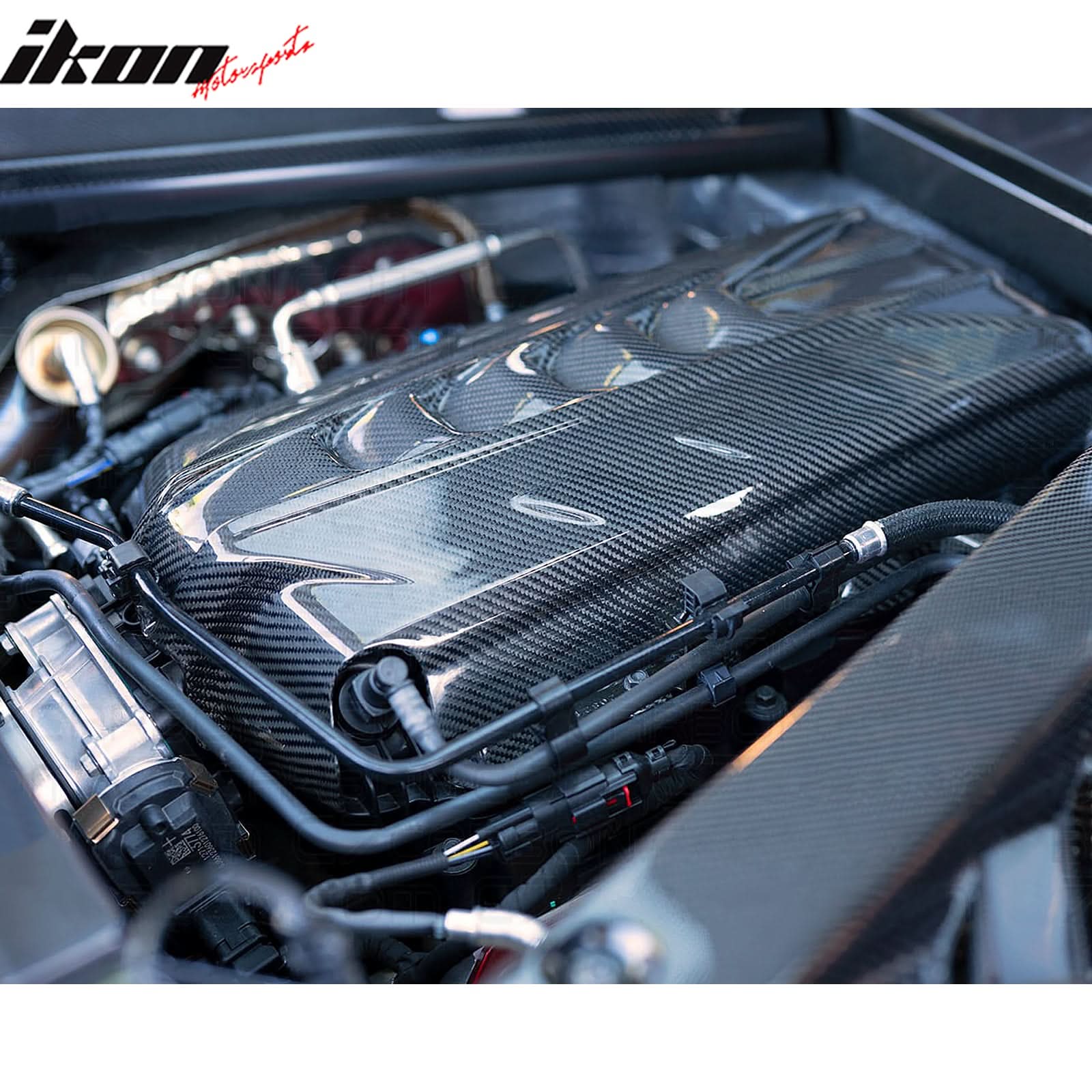 2020-2025 Chevy Corvette C8 6.2L LT2 Engine Cover Dry Carbon Fiber - Image 13