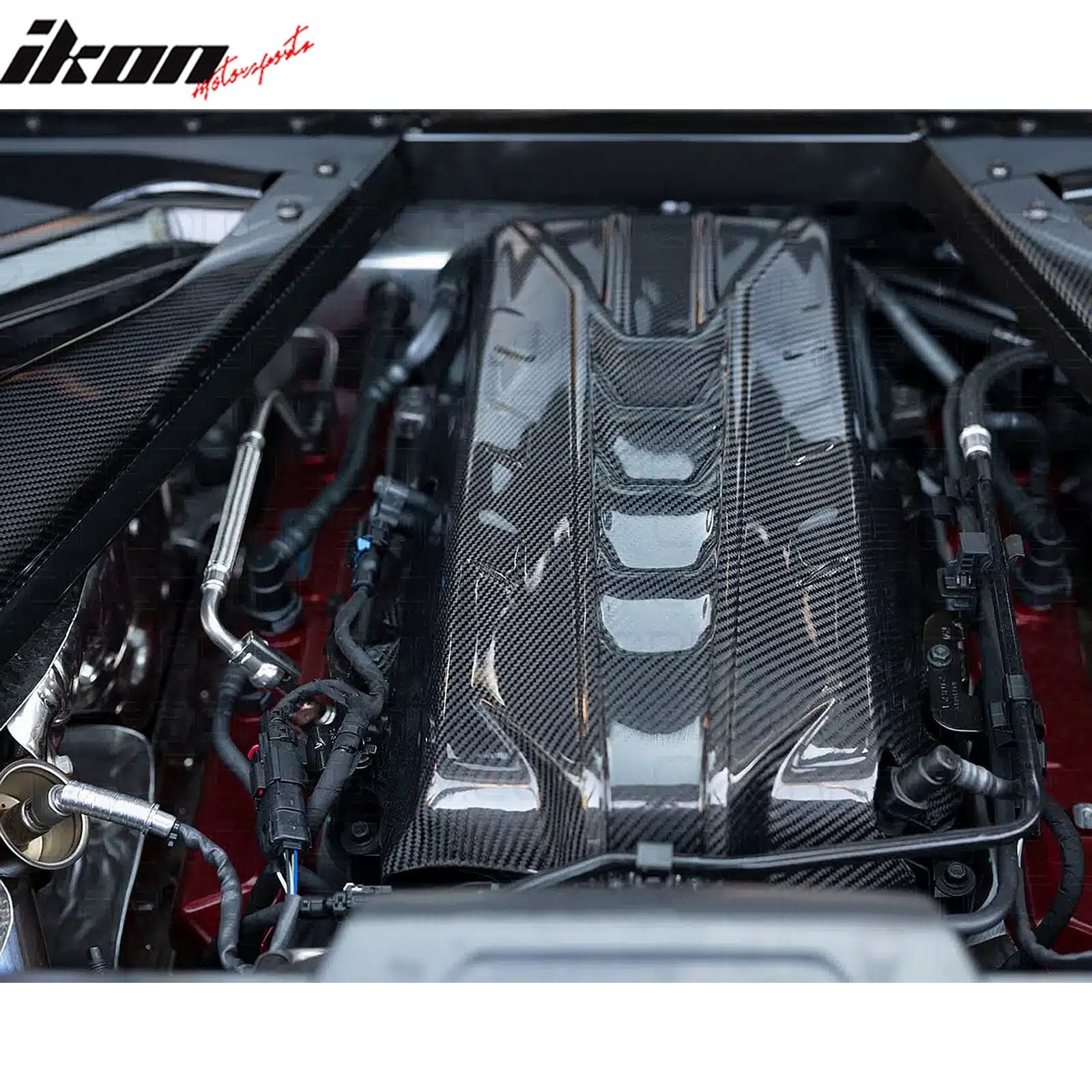2020-2025 Chevy Corvette C8 6.2L LT2 Engine Cover Dry Carbon Fiber - Image 14