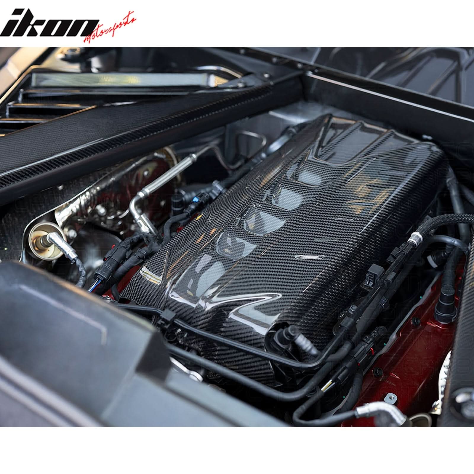 2020-2025 Chevy Corvette C8 6.2L LT2 Engine Cover Dry Carbon Fiber - Image 15