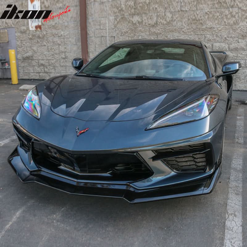 2020-2025 Chevy Corvette C8 IKON Style Front Bumper Lip 5PCS ABS - Image 9