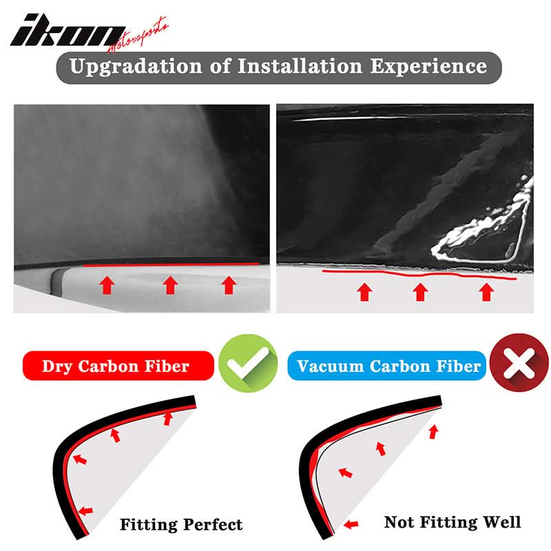 2020-2025 Chevy Corvette IKON Gloss Black Mirror Cap Dry Carbon Fiber - Image 12