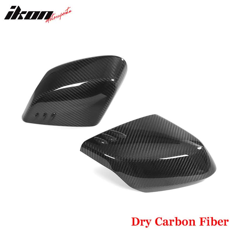 2020-2025 Chevy Corvette IKON Gloss Black Mirror Cap Dry Carbon Fiber - Image 2