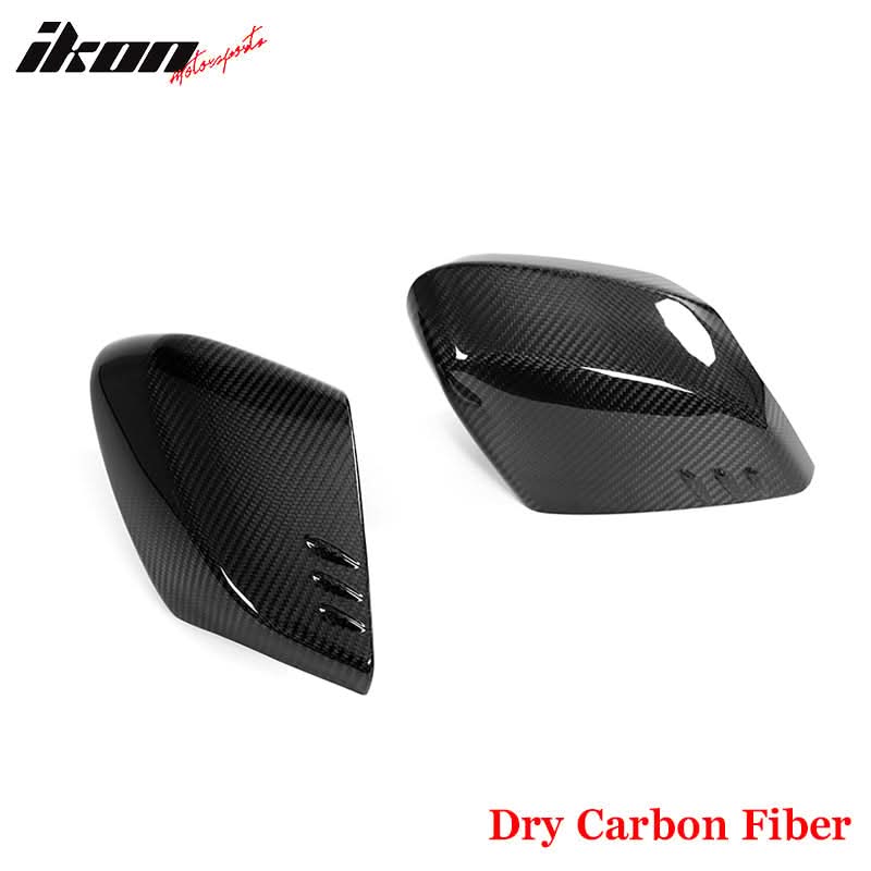 2020-2025 Chevy Corvette IKON Gloss Black Mirror Cap Dry Carbon Fiber - Image 3