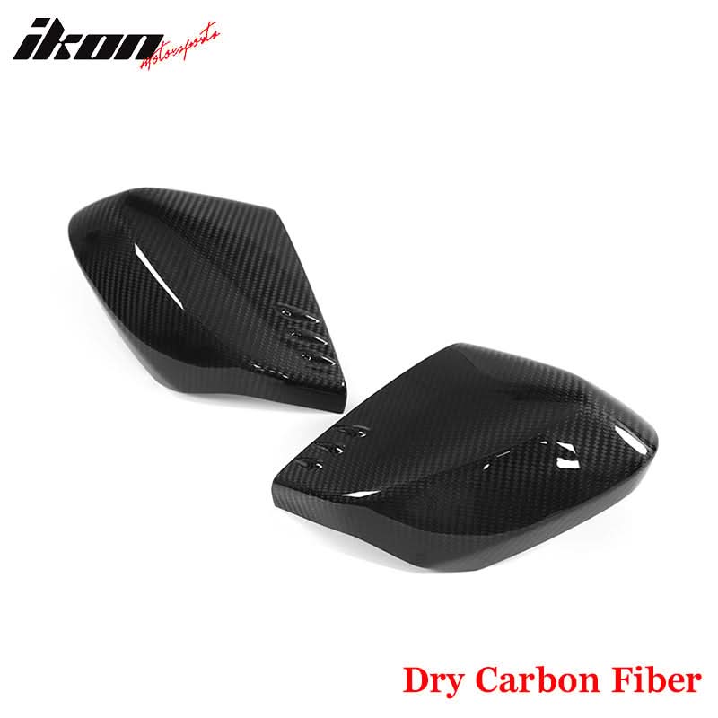 2020-2025 Chevy Corvette IKON Gloss Black Mirror Cap Dry Carbon Fiber - Image 4