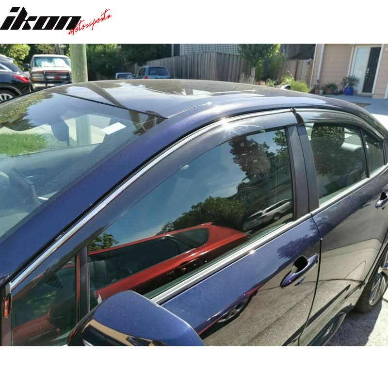 2020-2025 Toyota Corolla Sedan Window Visors Tape On Rain Guard 4PC - Image 14