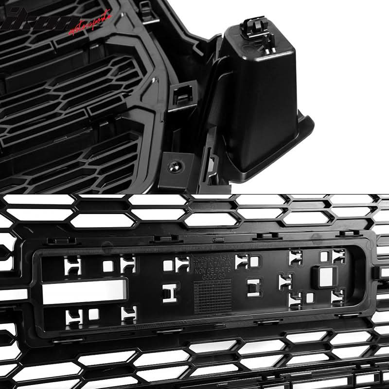 2021-2022 GMC Canyon Denali Style Gloss Black Front Bumper Hood Grille - Image 8