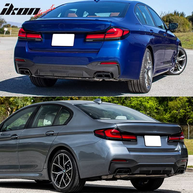 2021-2023 BMW G30 M Sport Front Rear Bumper Diffuser Lip Side Skirt - Image 7