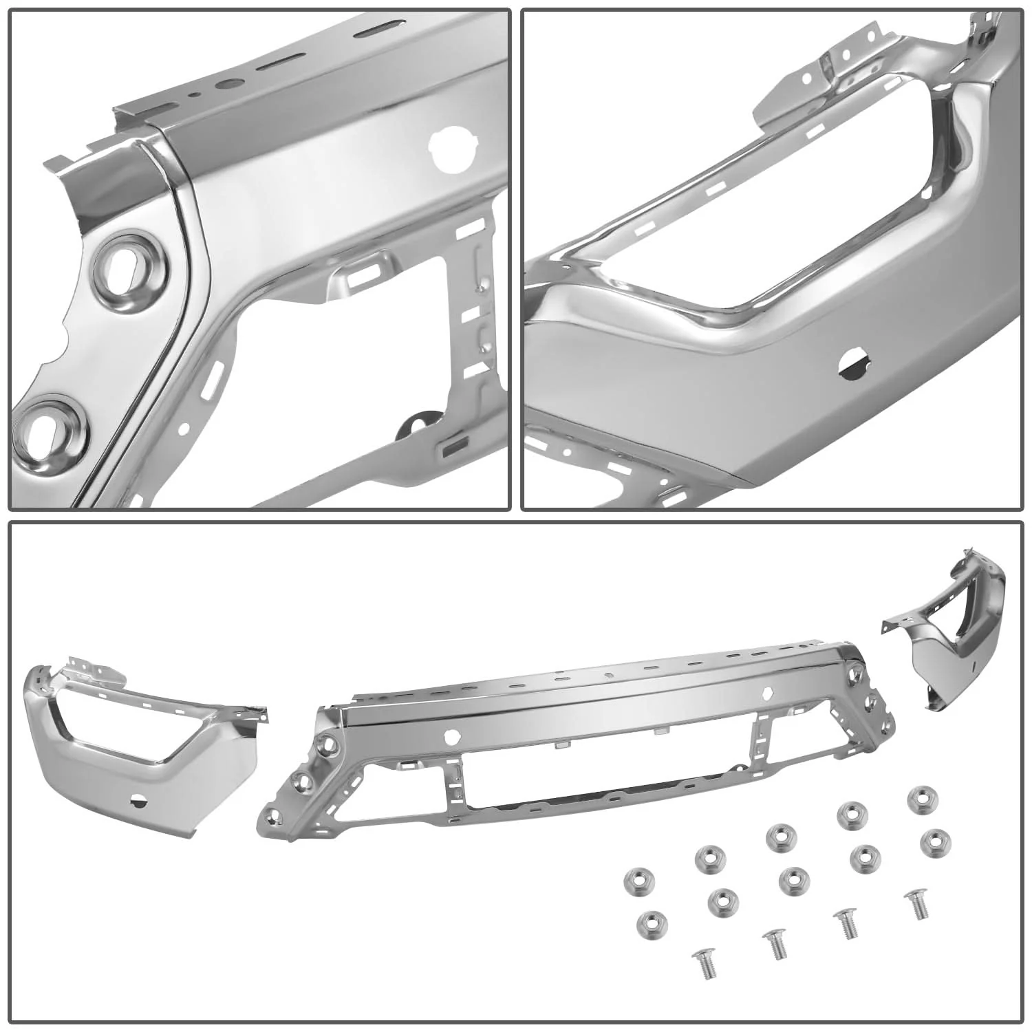 2021-2023 Ford F-150 Front Bumper Cover Stamped Steel - Image 2
