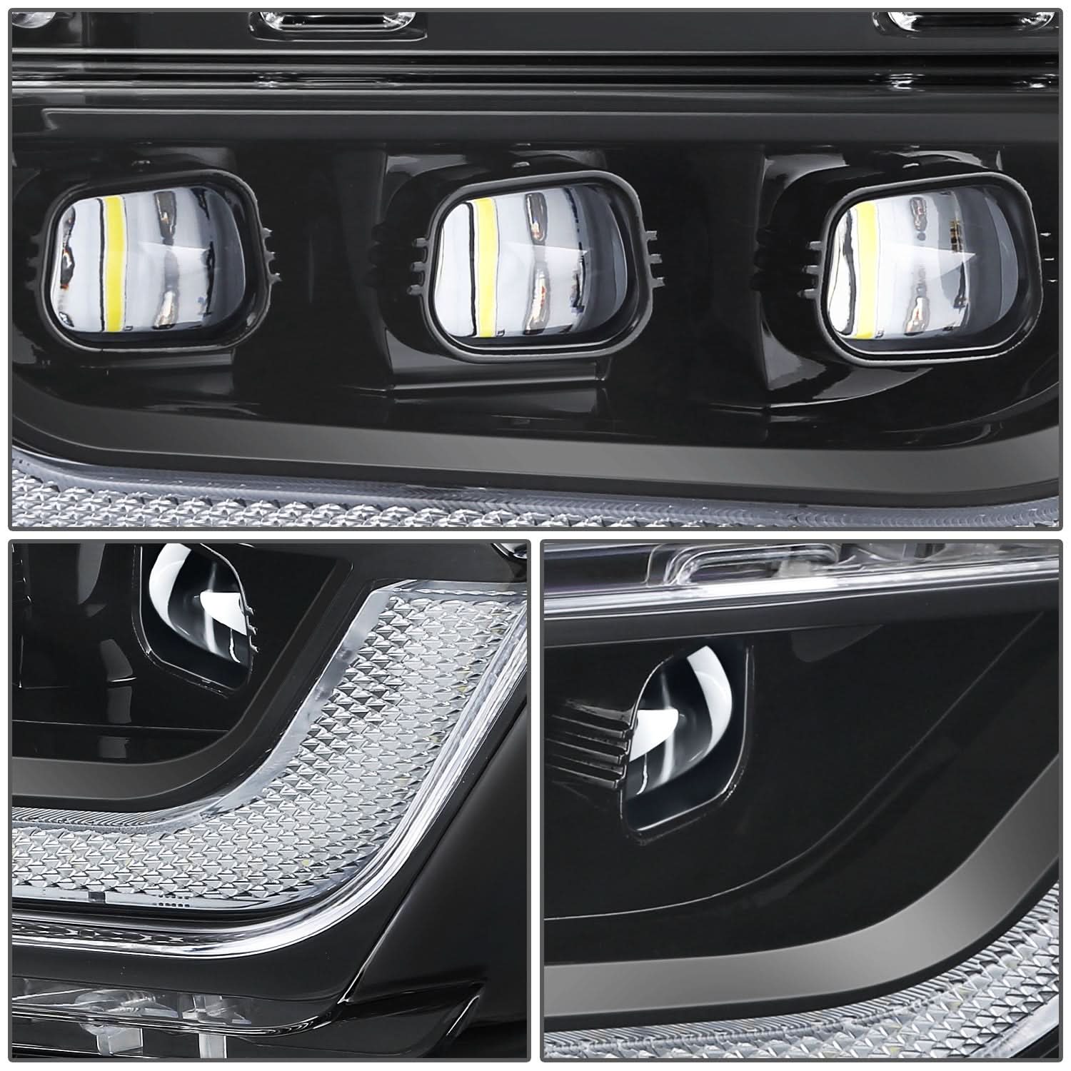 2021-2023 Ford F-150 LED Projector Fog Lights Black - Image 2
