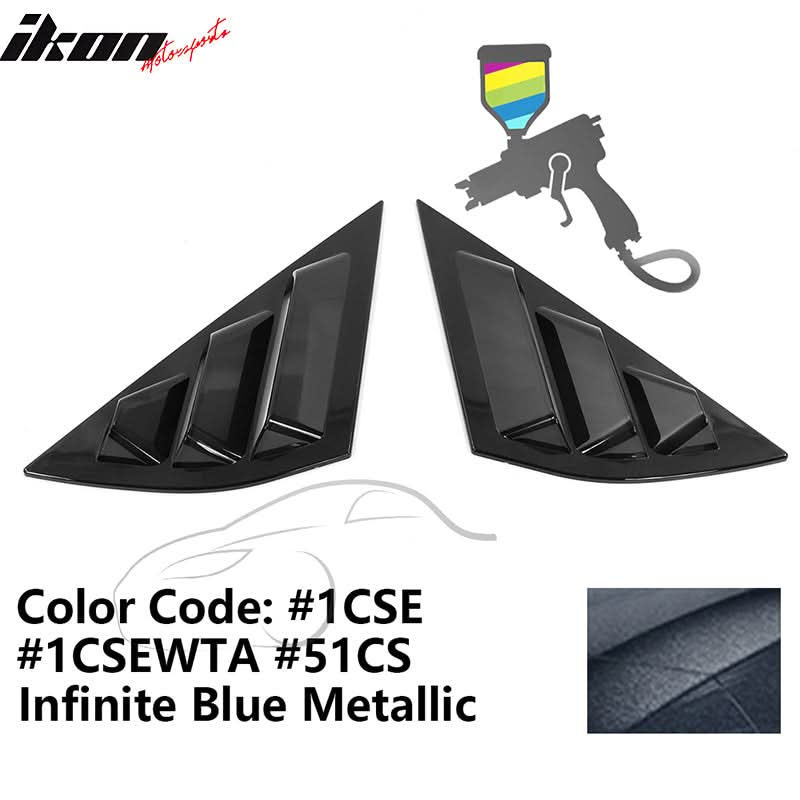 2021-2023 Ford Mustang Mach-E Window Louvers 3 Vent PC Painted - Image 9
