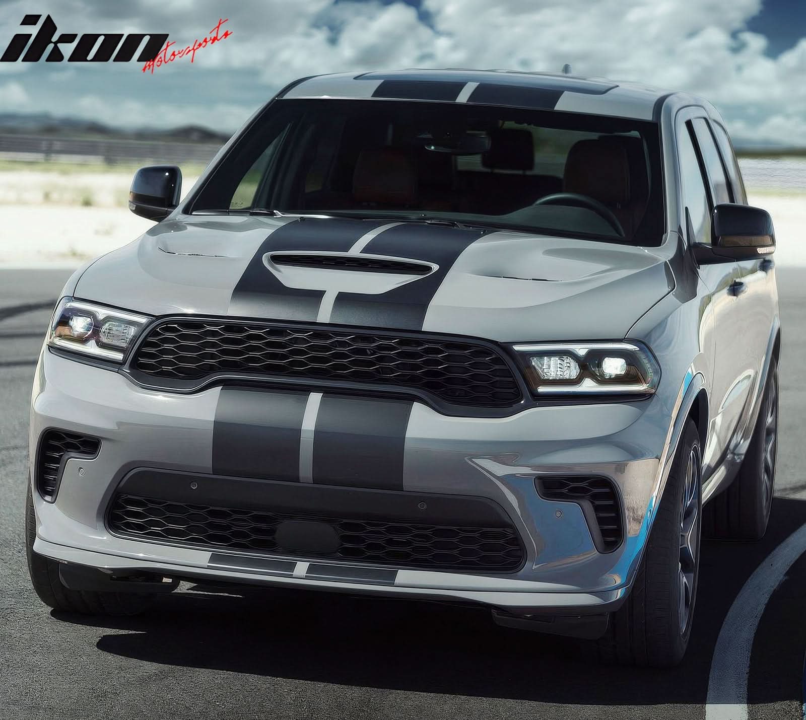 2021-2024 Dodge Durango Front Upper Grille Surround Trim Hellcat Style - Image 2