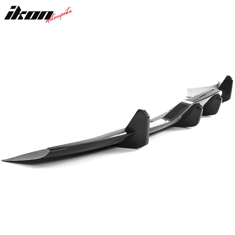 2021-2024 Tesla Model S Gloss Black V Rear Bumper Lip Carbon Fiber - Image 5