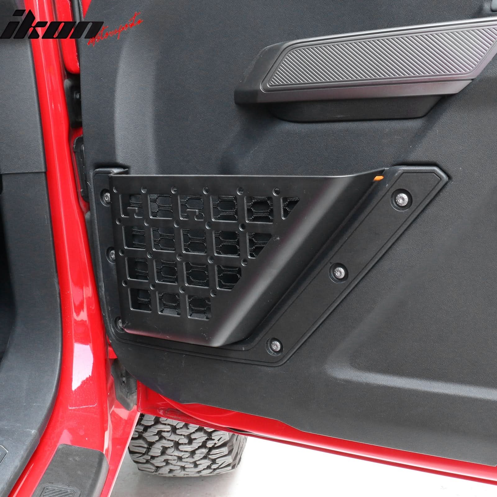 2021-2025 Ford Bronco 2/4 Door Black Front Door Storage Box ABS 2PCS - Image 2