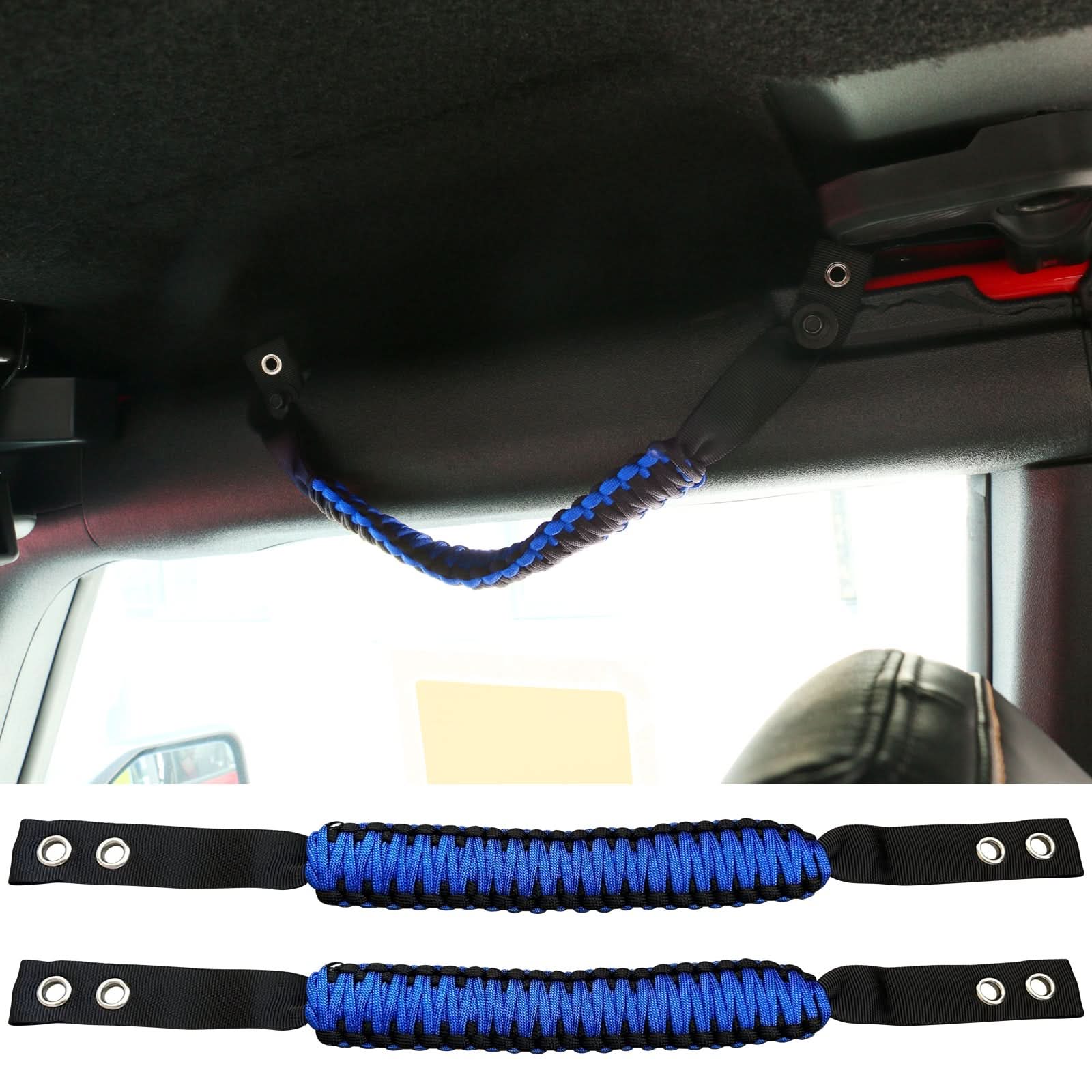 2021-2025 Ford Bronco 2/4Dr 2PC Nylon Roll Bar Grab Handles Grip - Image 5