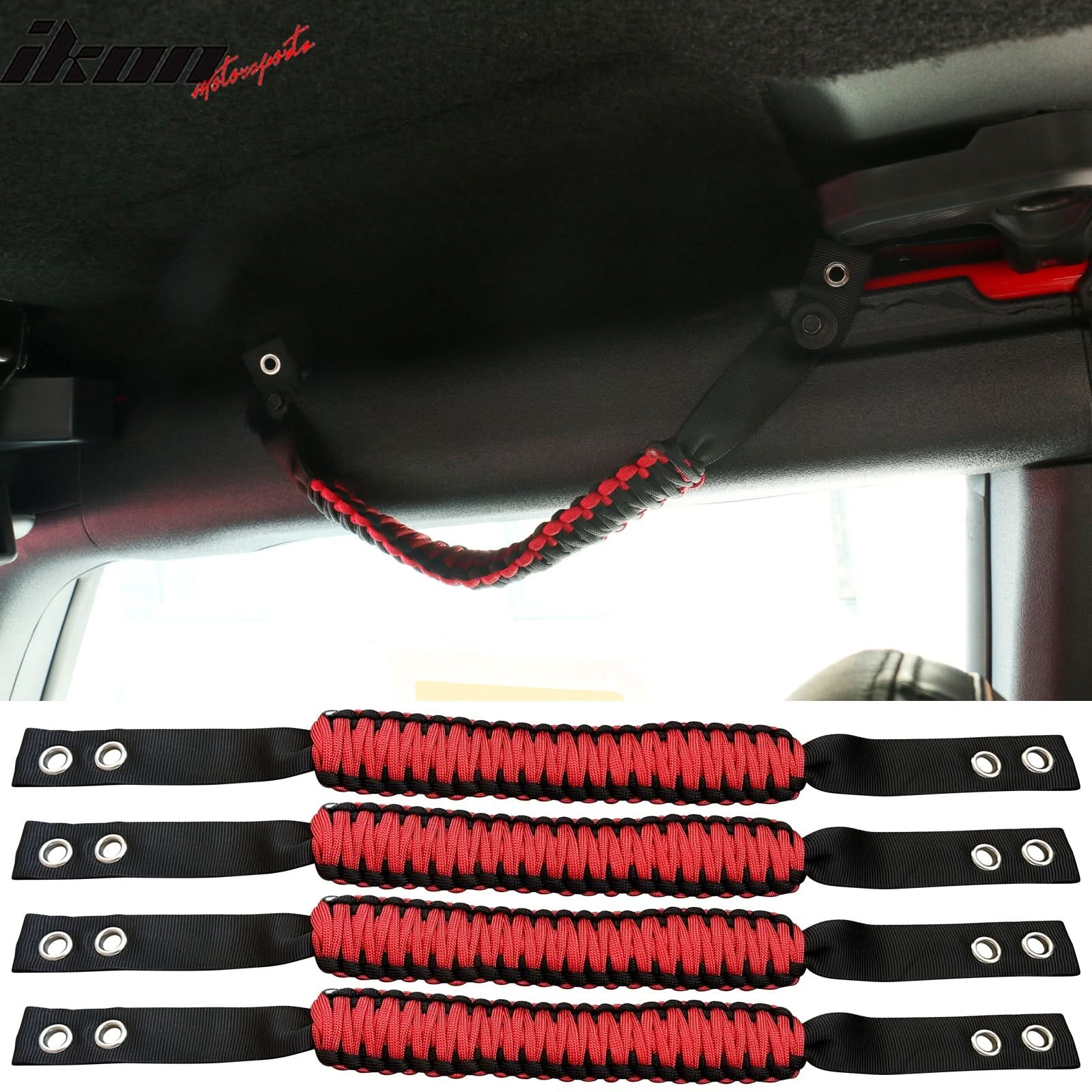 2021-2025 Ford Bronco 2/4Dr 4PCS Nylon Roll Bar Grab Handles Grip - Image 14