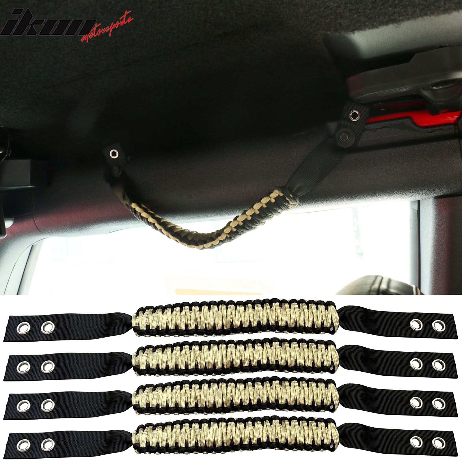 2021-2025 Ford Bronco 2/4Dr 4PCS Nylon Roll Bar Grab Handles Grip - Image 18