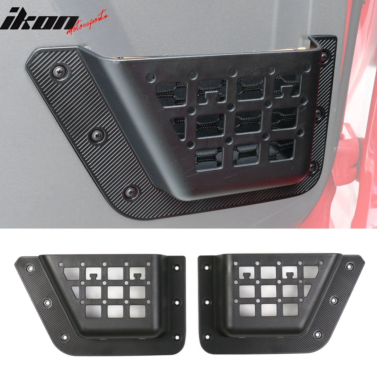 2021-2025 Ford Bronco 4-Door Black Door Storage Pocket Box ABS 4PCS - Image 3