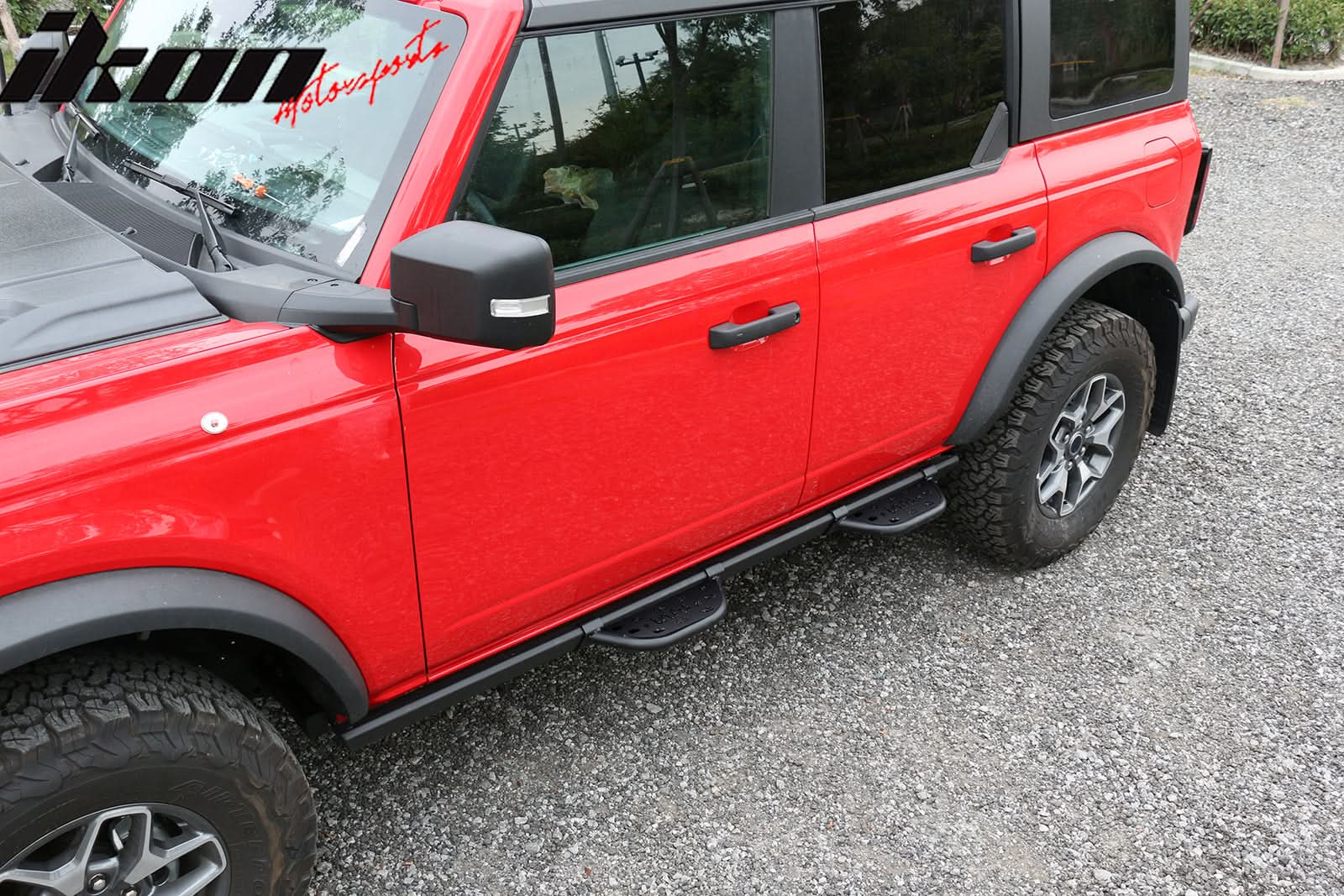 2021-2025 Ford Bronco 4 Door Black Rock Rail Side Step Tungsten Steel - Image 2