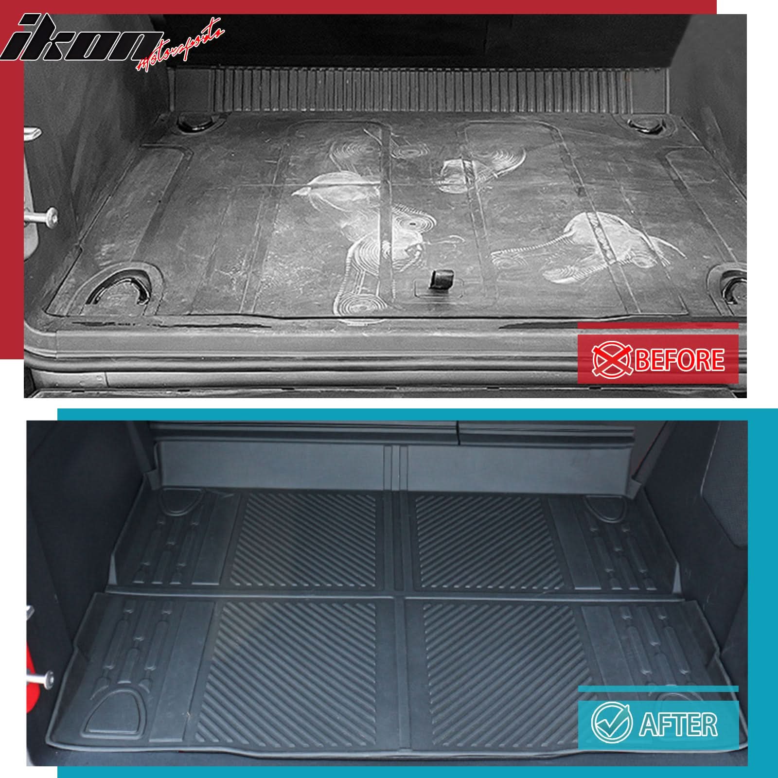 2021-2025 Ford Bronco All Weather Trunk Mat Cargo Liner Black TPE - Image 6