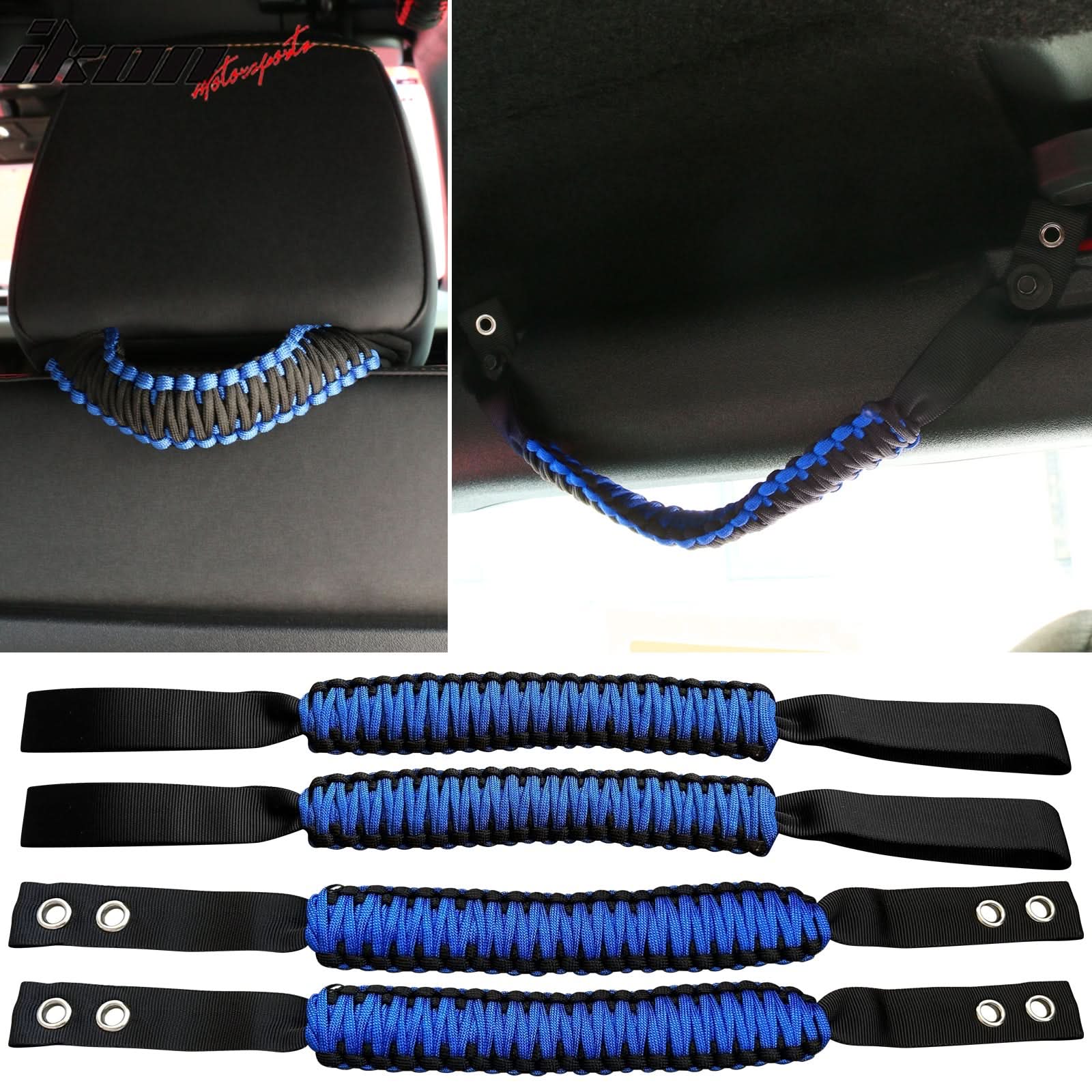 2021-2025 Ford Bronco Headrest Handle + Roll Bar Grab Nylon 4PCS - Image 6
