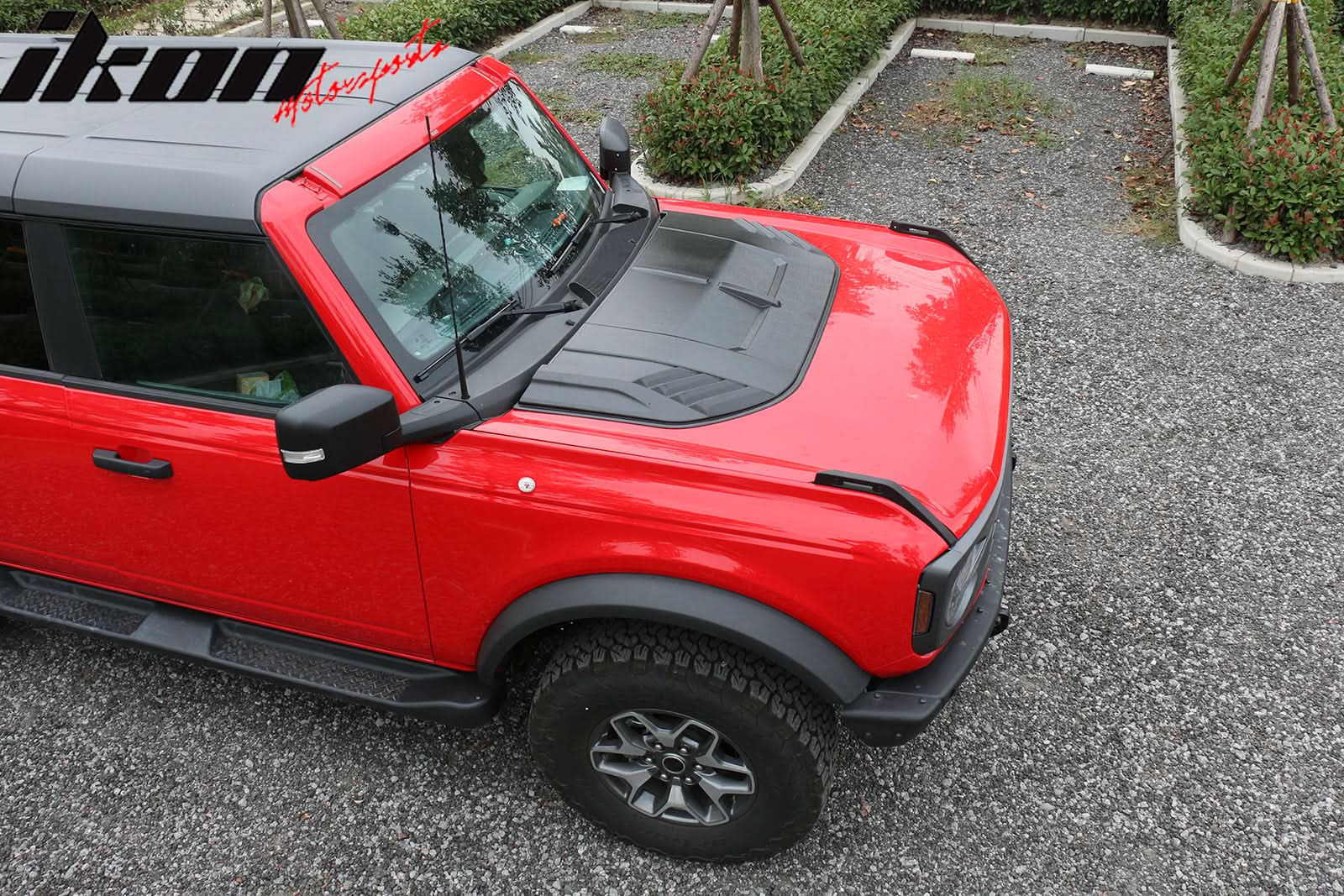 2021-2025 Ford Bronco Sanded Black Front Hood Bonnet Cover Trim ABS - Image 5