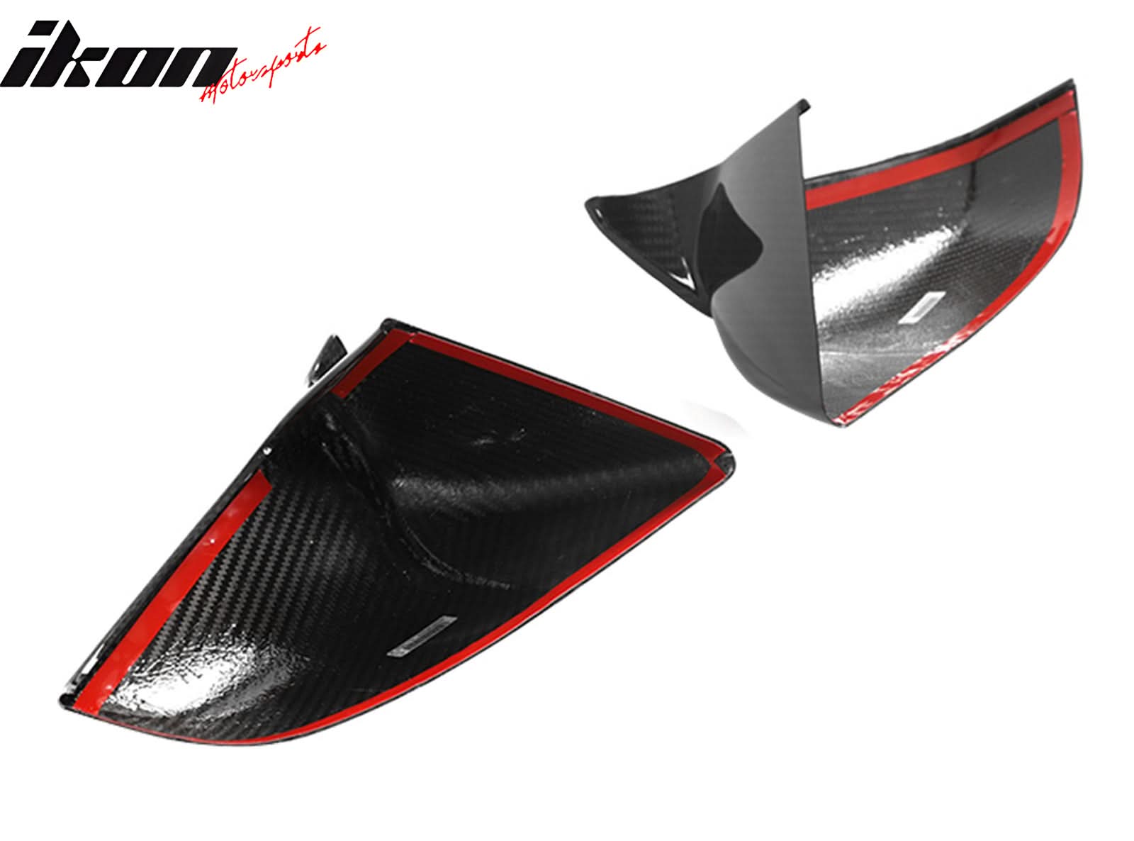 2021-2025 Tesla Model S Gloss Black Side Mirror Cover Dry Carbon Fiber - Image 13