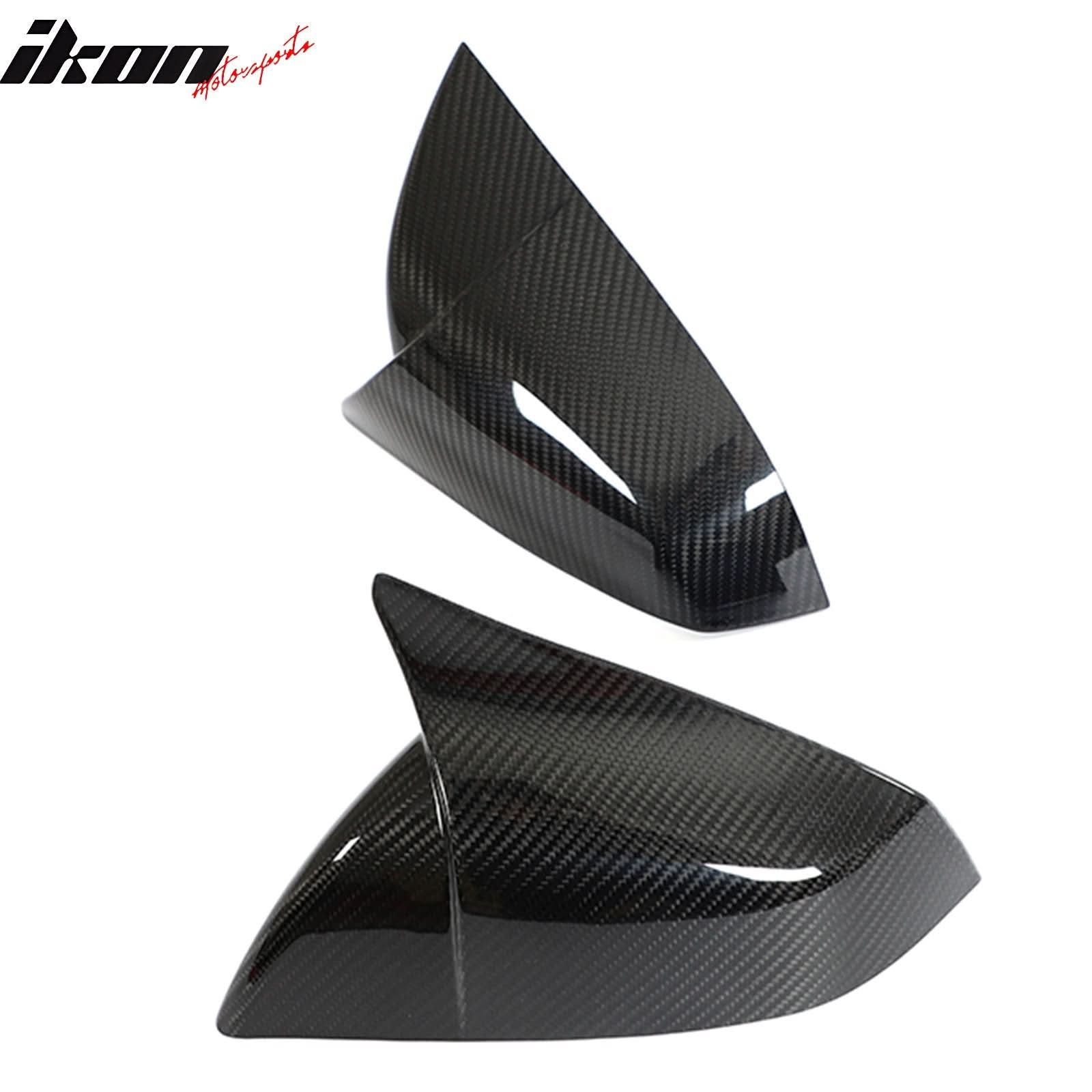 2021-2025 Tesla Model S Gloss Black Side Mirror Cover Dry Carbon Fiber - Image 4
