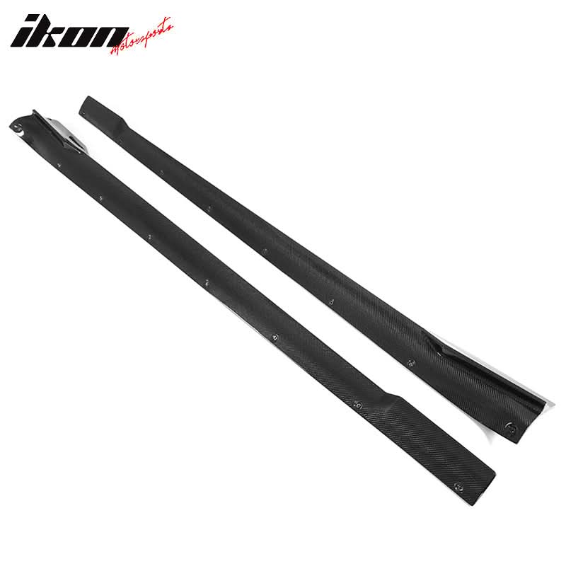 2021-2025 Tesla Model S Gloss Black V Side Skirts Panel Carbon Fiber - Image 7