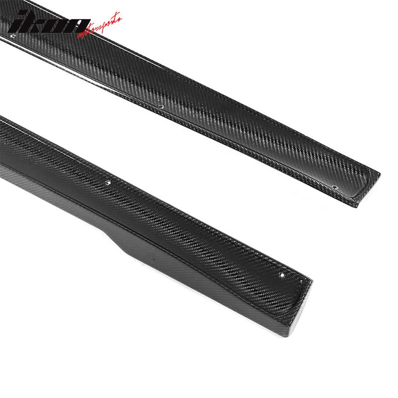 2021-2025 Tesla Model S Gloss Black V Side Skirts Panel Carbon Fiber - Image 8